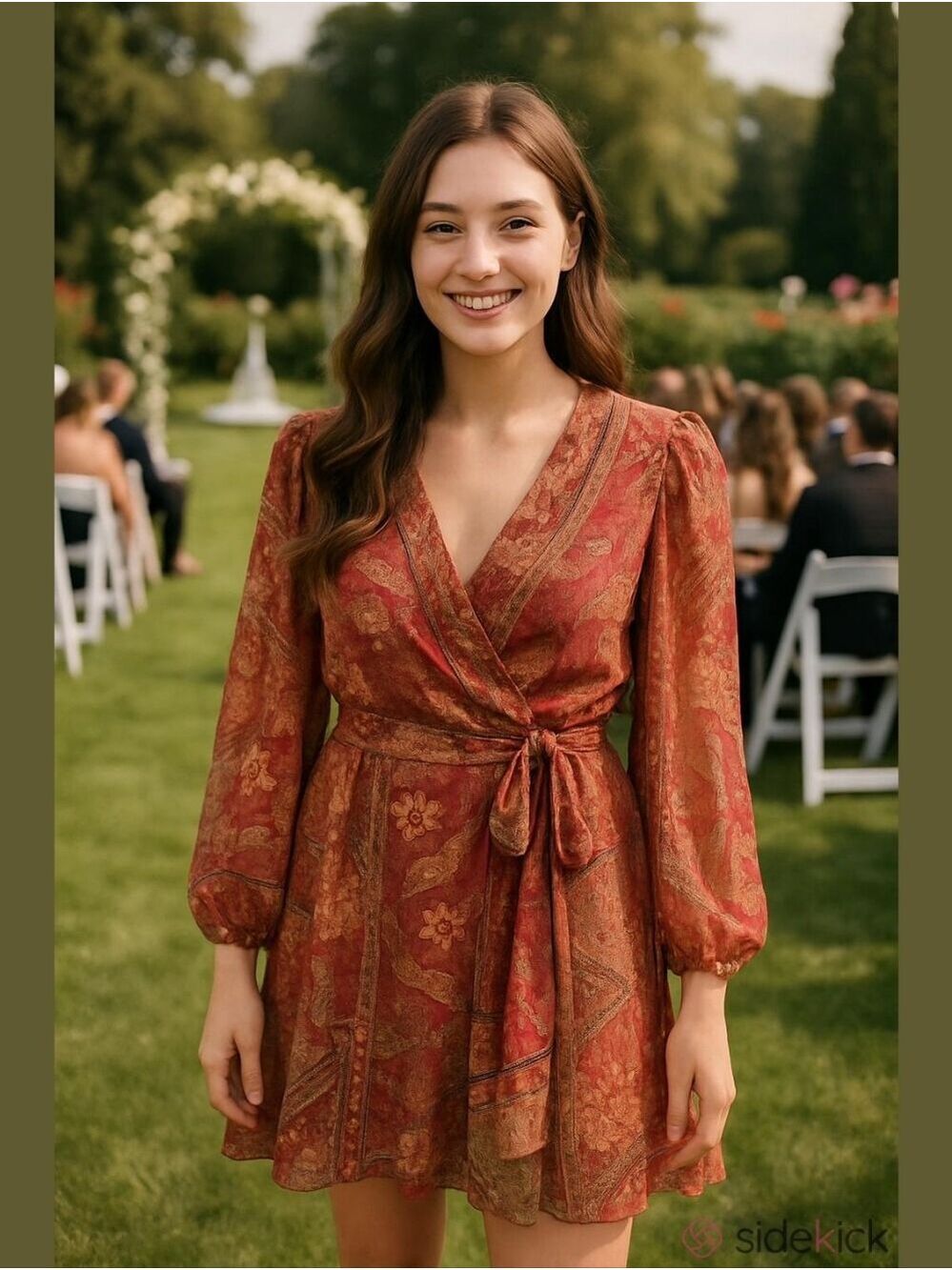 4/$67 Deal! Dex Floral Paisley Mini Dress in Coral Shades
